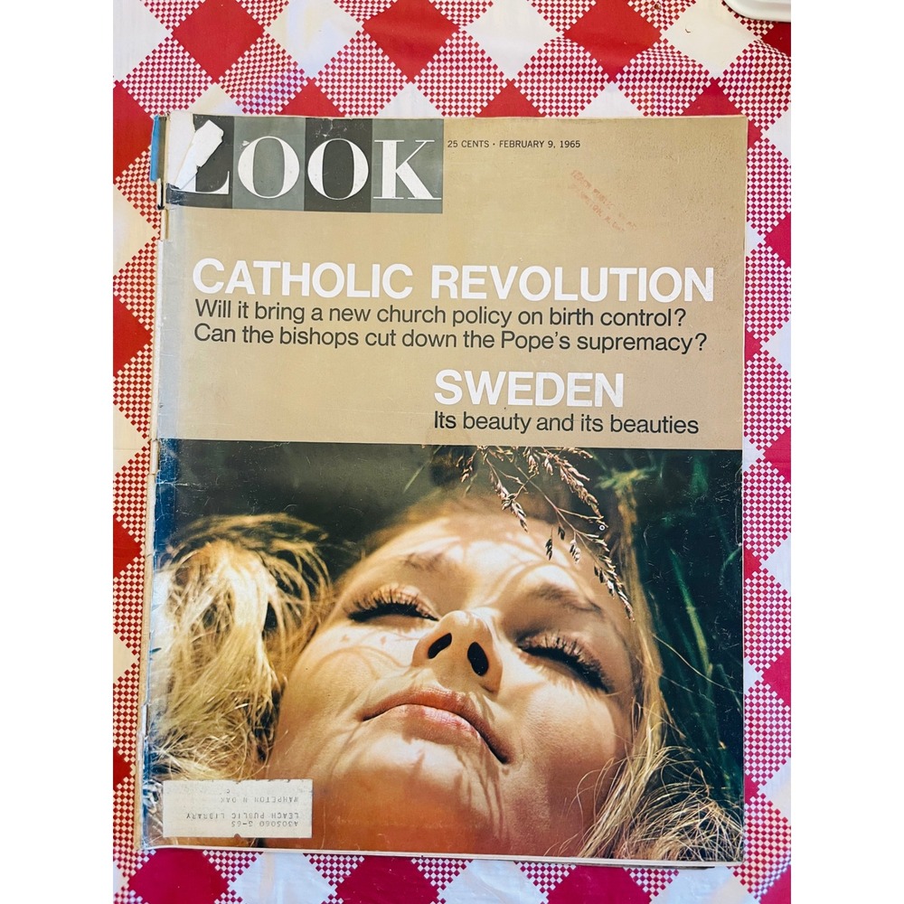 Look Magazine February 9 1965 Sweden Catholic Revolution Vintage Fair Condition
